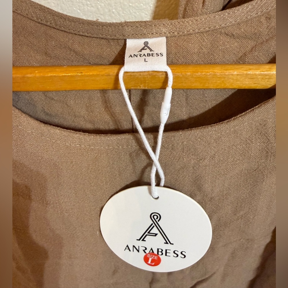 NWT Anrabess Brown Sleeveless Top and Pants Set - Picture 5 of 10
